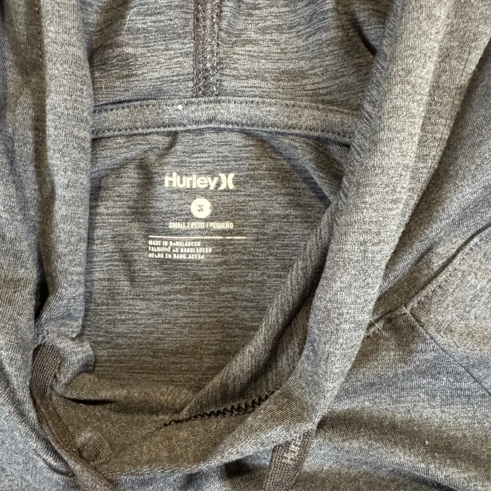 Hurley Hoodie Mens Small Gray Long Sleeve Graphic Pullover Activewear